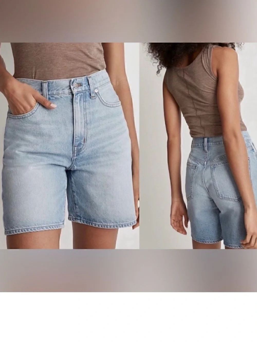 Madewell Women’s Baggy Jean Shorts in Bessmund Wash Size 26 NWOT